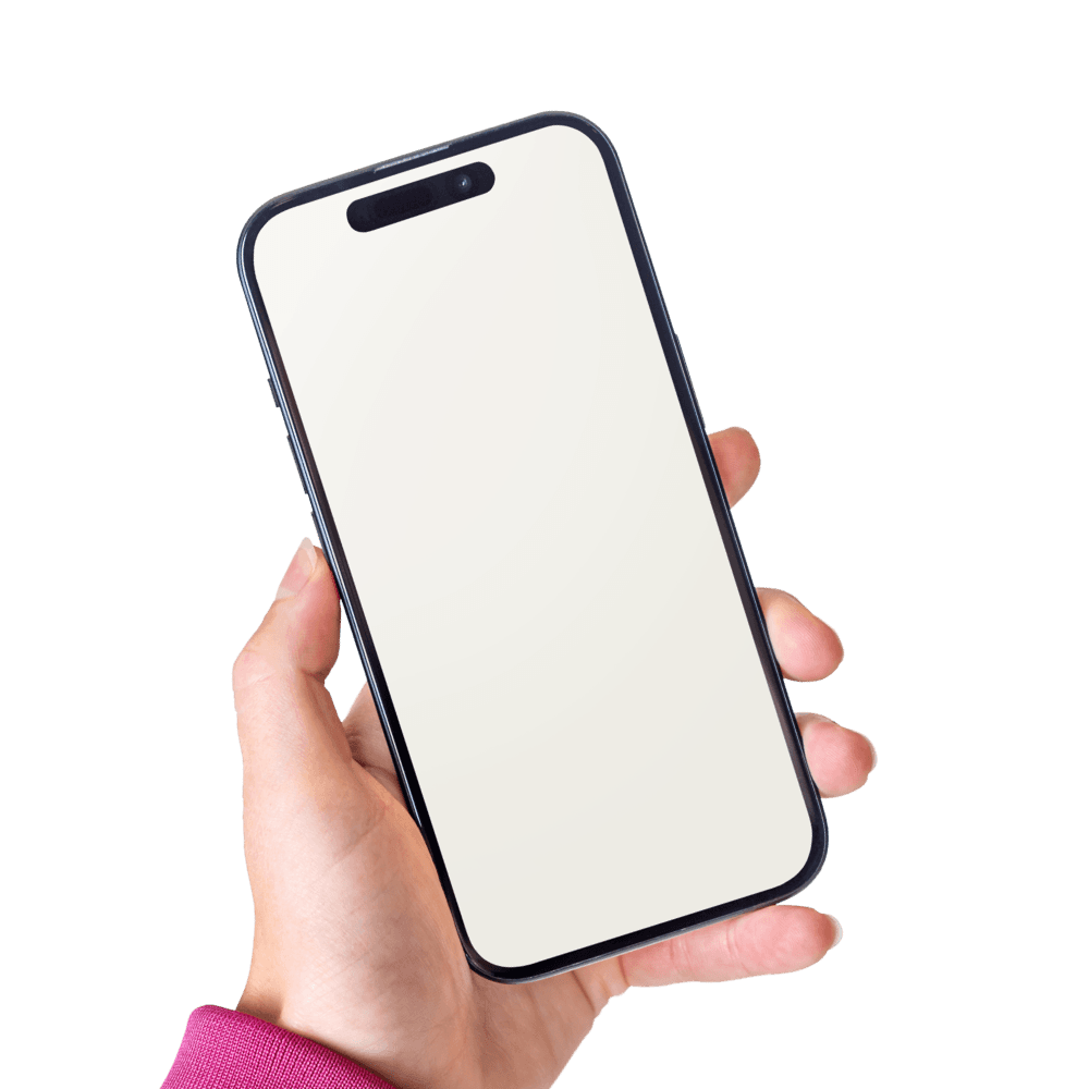 Mobiele telefoon in een hand